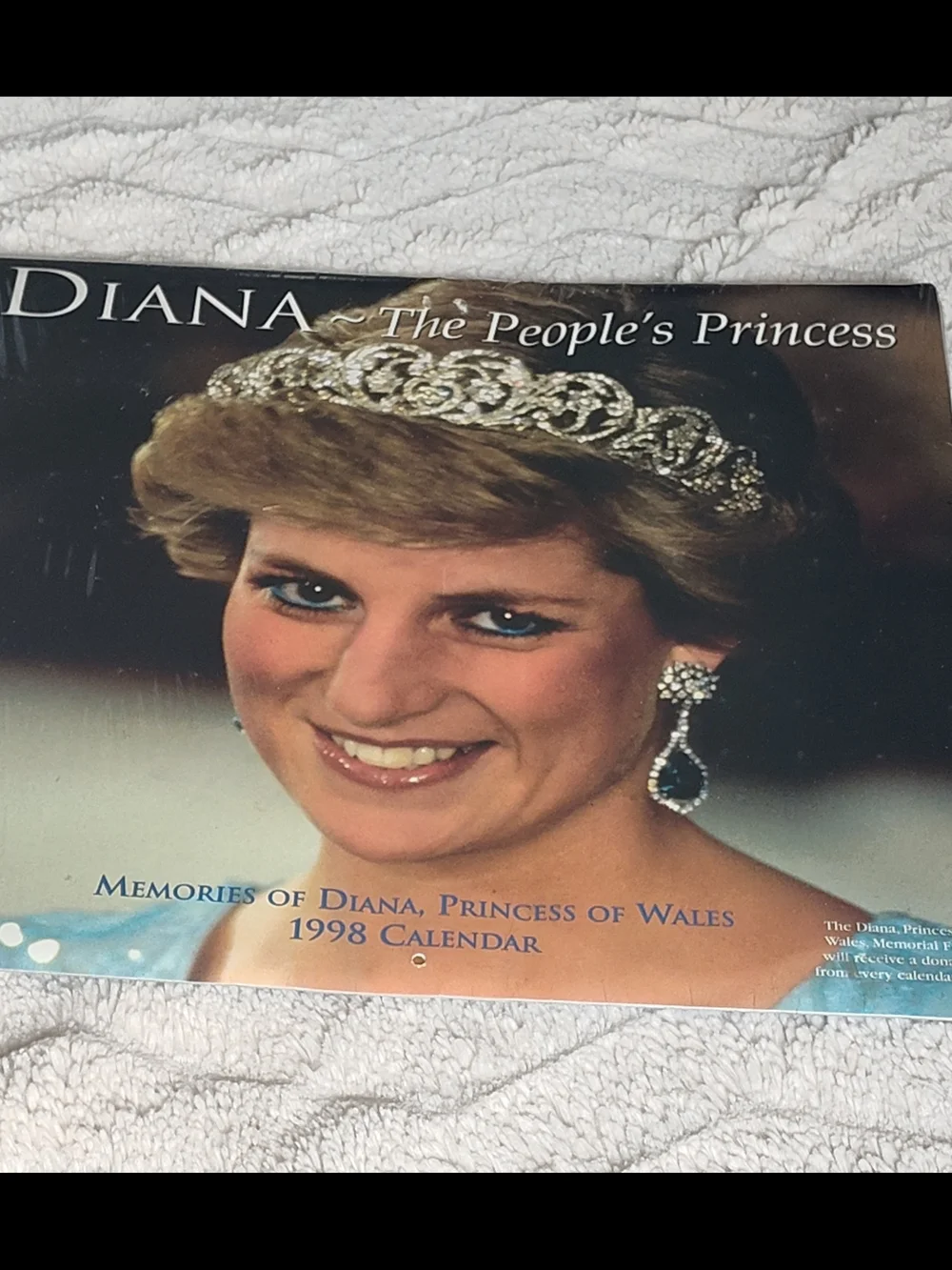 NWT & Sealed! Diana The People's Princess 1998 Calendar - Blue & Teal Cover